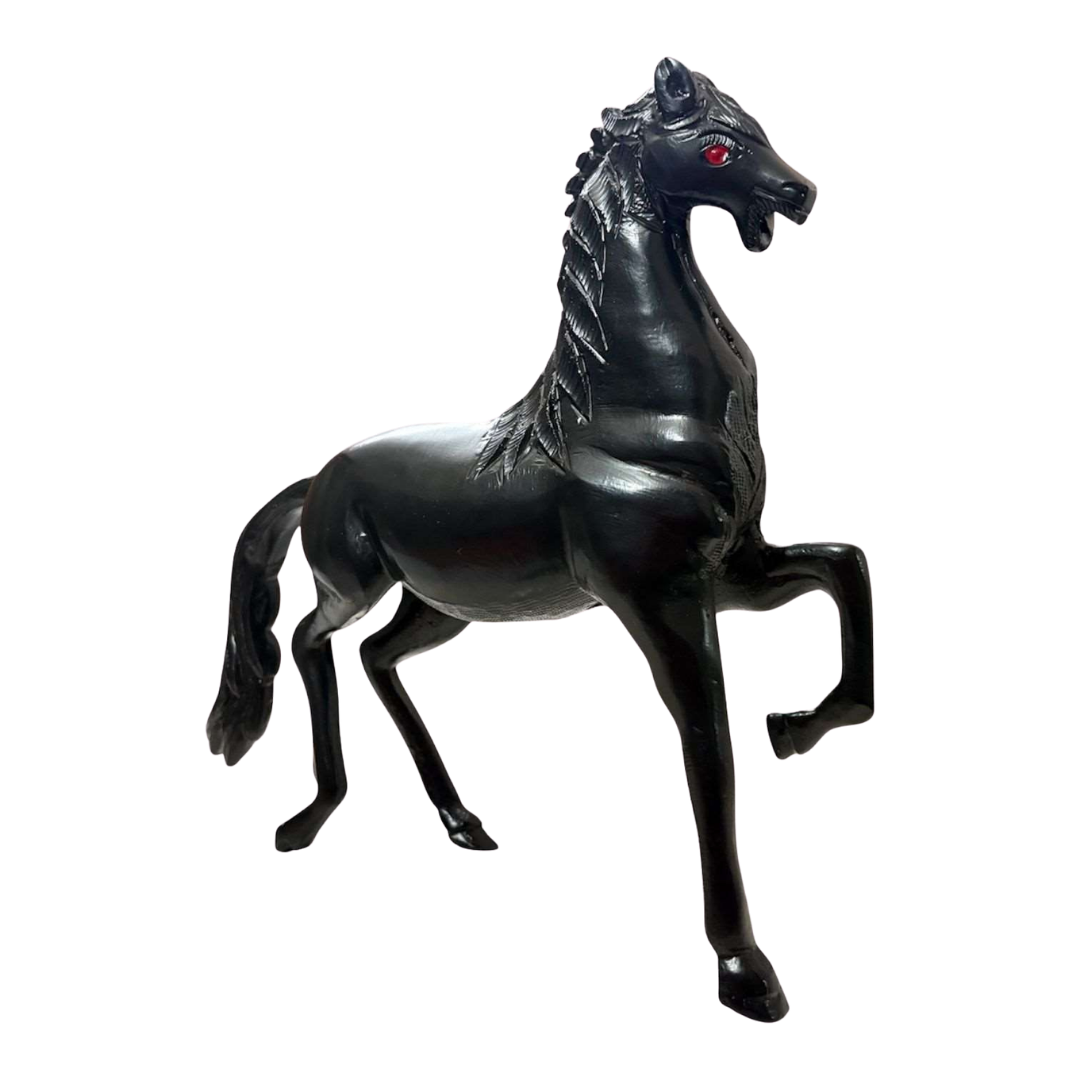Black Horse Decorative Showpiece (Aluminium Metal Handicraft)